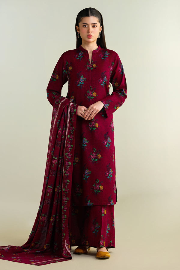 3 Piece - Printed Khaddar Suit - KPW24-P3136-136