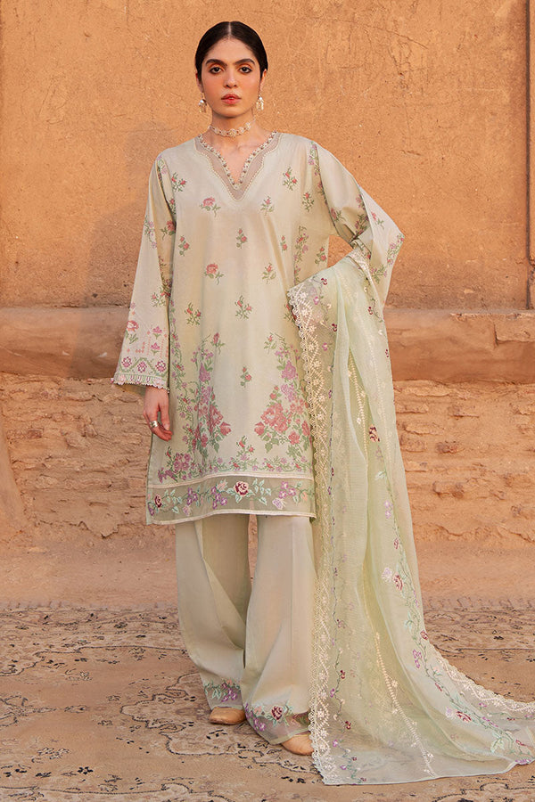 CITRINE AURA-3PC PRINTED LAWN SUIT