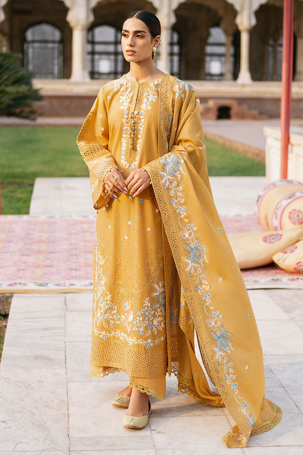 MUSTARD MIRAGE-3PC EMBROIDERED LAWN SUIT