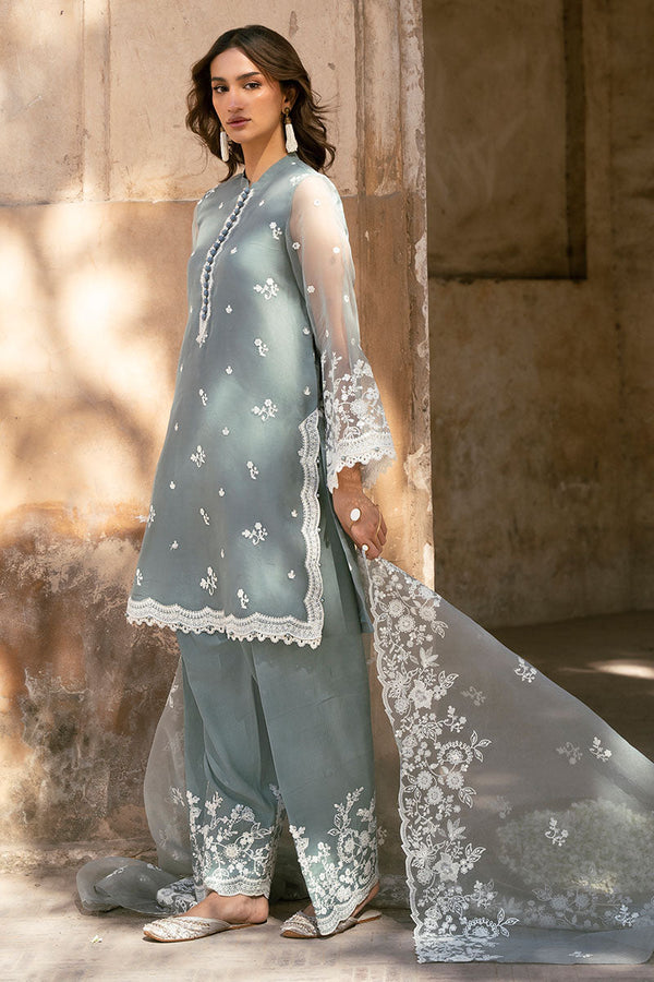 SEAFOAM BREEZE-3PC (SHIRT, TROUSER & DUPATTA)
