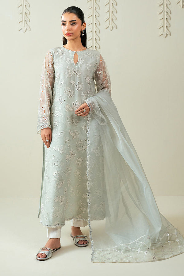 DAZZLING AQUA -2PC (SHIRT & DUPATTA)