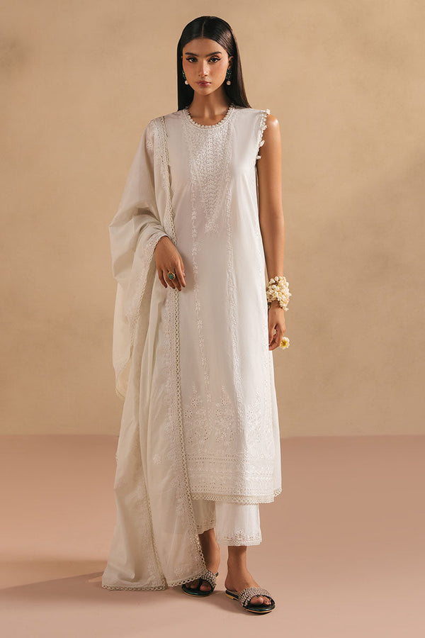 MISTY GREEN- 3PC EMBROIDERED LAWN SUIT