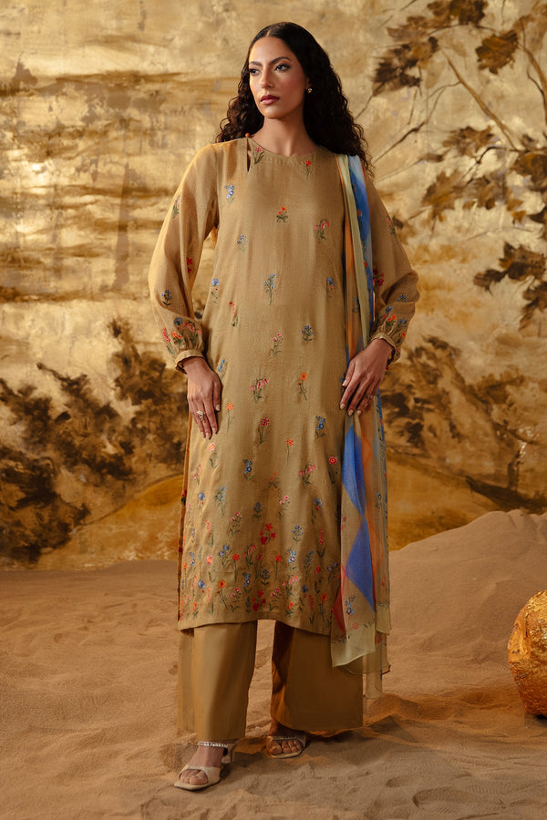 3 Piece - Embroidered Suit - MCP1231-2
