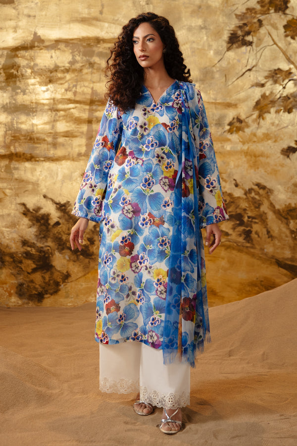 3 Piece - Embroidered Suit - MCP1236