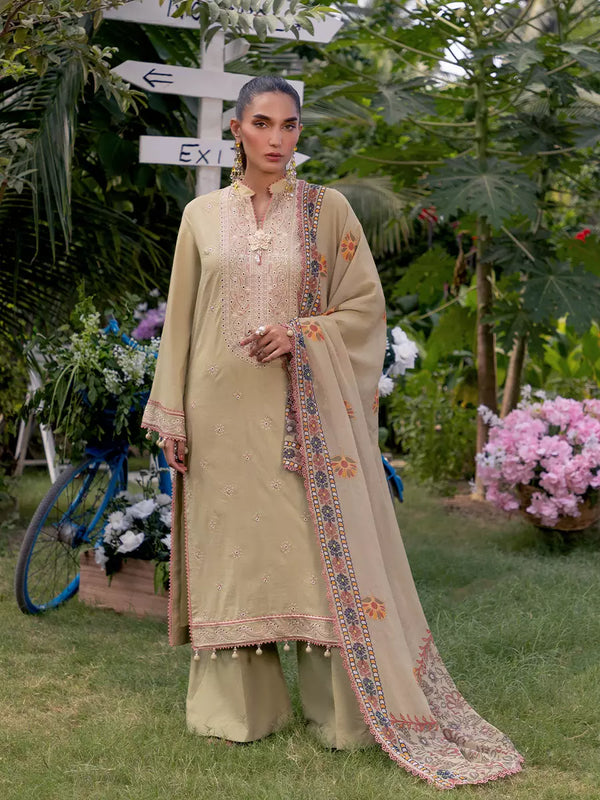 3PC LUXURY CAMBRIC EMBROIDERED SUIT