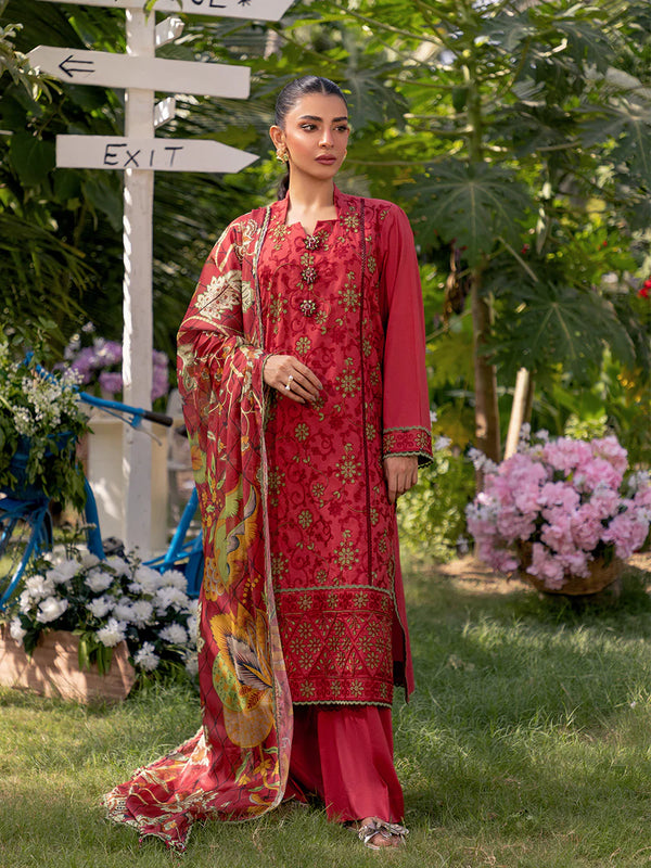 LUXURY CAMBRIC EMBROIDERED SUIT