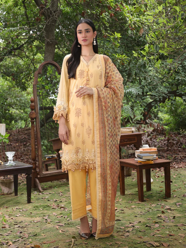 LUXURY CAMBRIC EMBROIDERED SUIT