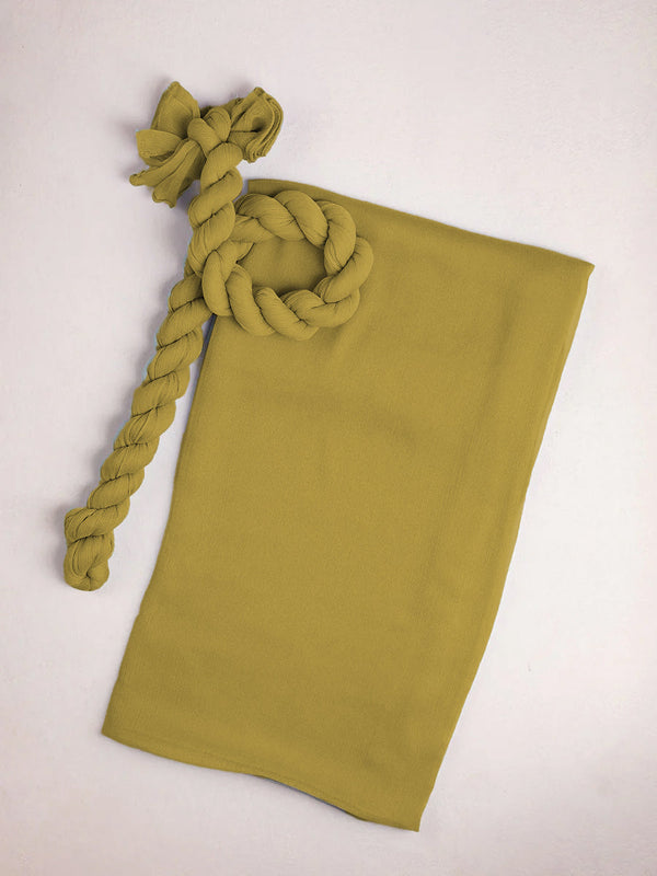 1PC Dyed Crinkle Chiffon Dupatta