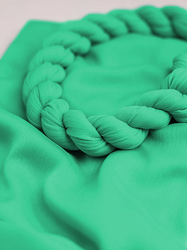 1PC Dyed Crinkle Chiffon Dupatta