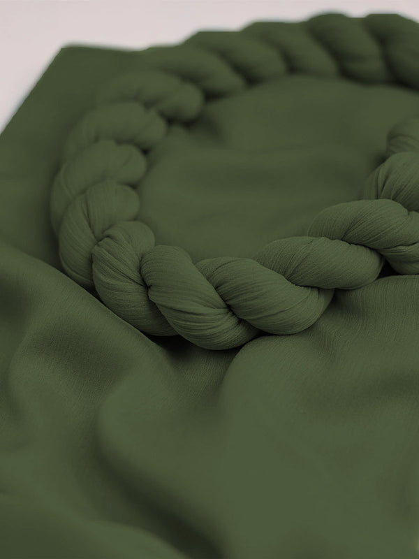 1PC Dyed Crinkle Chiffon Dupatta