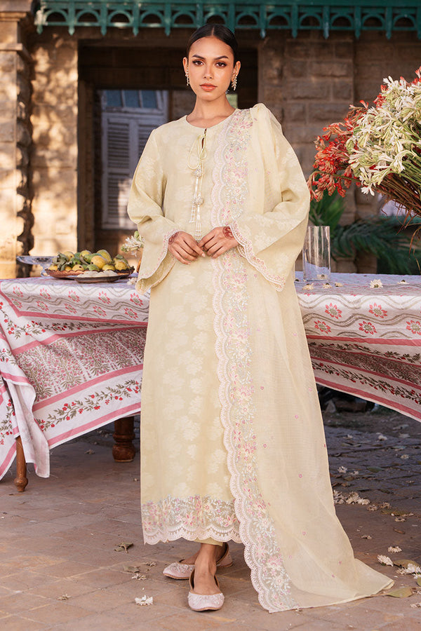 JASMINE GREEN-3 PC DYED JACQUARD SUIT