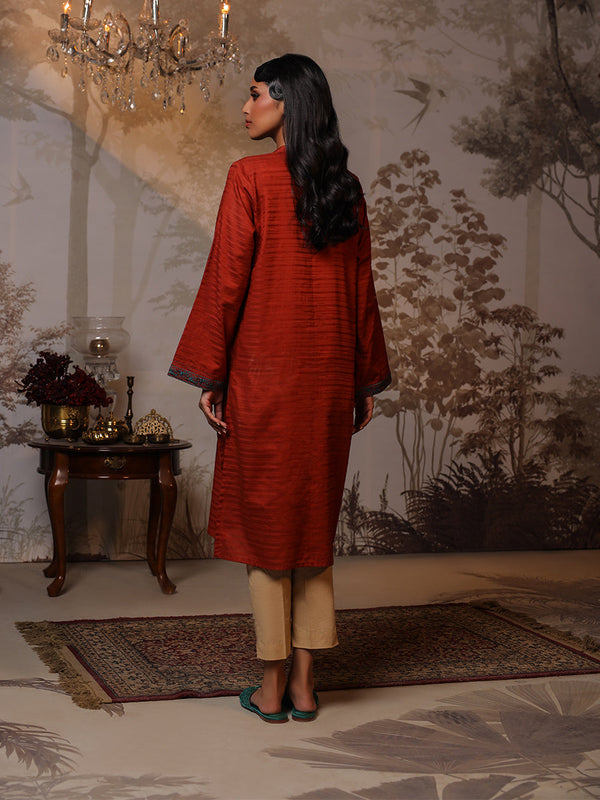 1Pc Solid Embroidered Stitched Suit