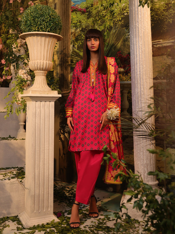 2pc Unstitched Shirt & Dupatta