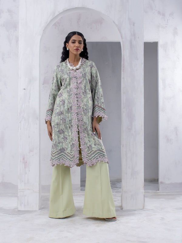 1pc Unstitched Printed Dobby Silk Lawn Kurti (SI049)