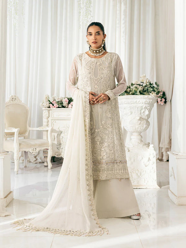 3PC Unstitched Chiffon Embroidered Suit (CH037)