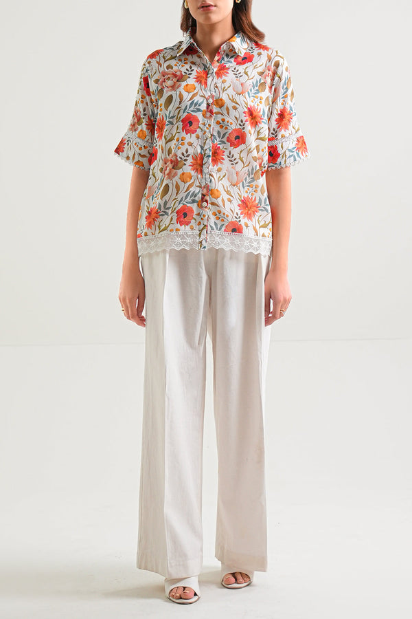Printed Korean Lawn Stitched Shirt