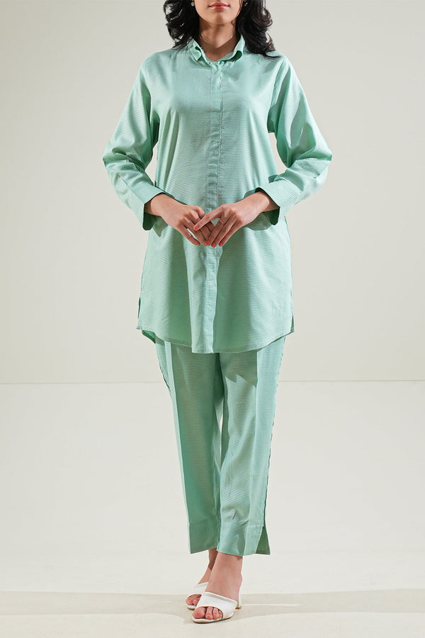 Cotton Jacquard Stitched Shirt