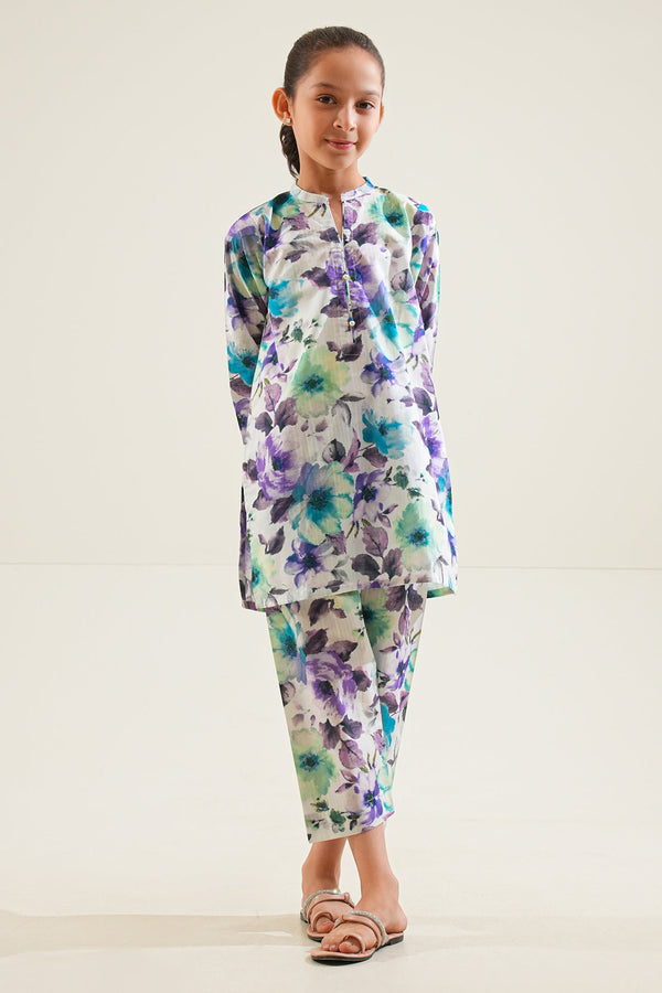 Printed Lawn Stitched 2 Piece (Shirt/Trouser) For Kids