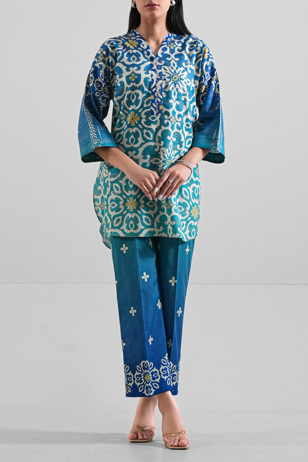 Printed Soft Touch Cotton Stitched 2 Piece (Shirt/Trouser)