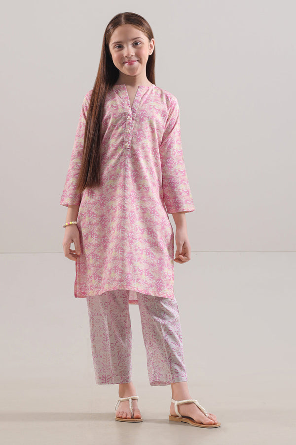 Printed Lawn Stitched 2 Piece (Shirt/Trouser)  For Kids