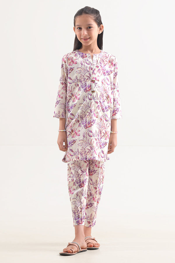 Printed Lawn Stitched 2 Piece (Shirt/Trouser)  For Kids