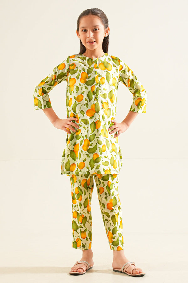 Printed Silk Touch Stitched Shirt/trouser For Kids