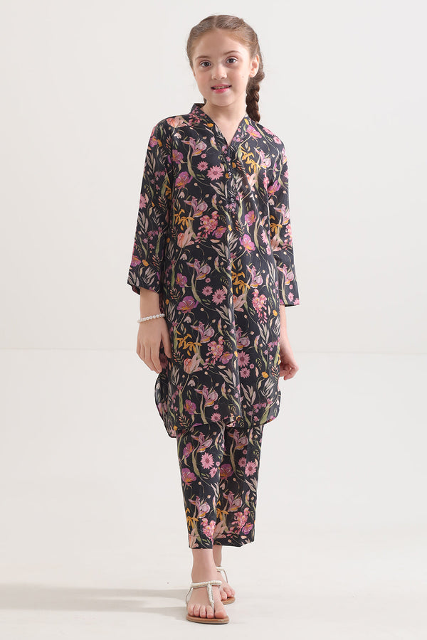 Printed Silk Touch Stitched Shirt/trouser For Kids