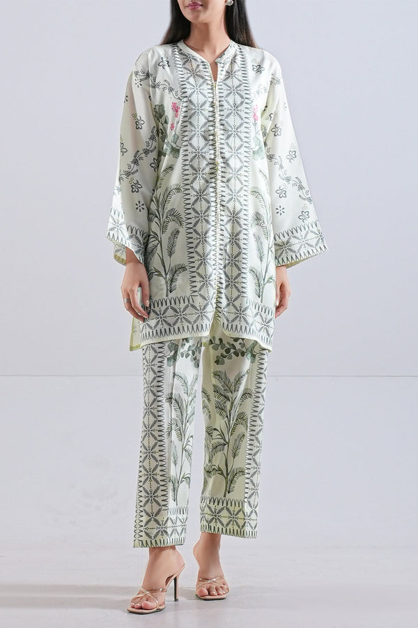 Printed Silk Touch Stitched 2 Piece (Shirt/Trouser)