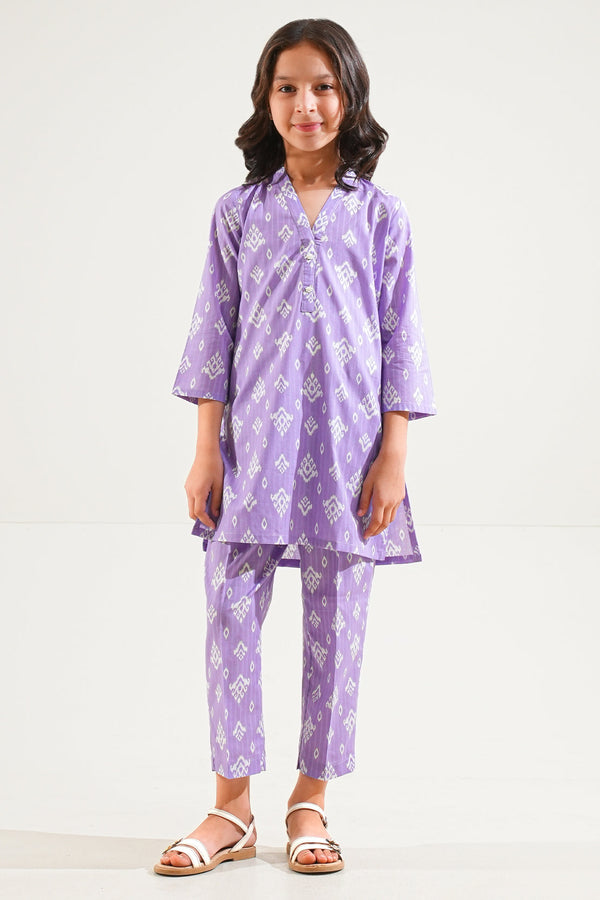 Printed Lawn Stitched 2 Piece (Shirt/Trouser)  For Kids