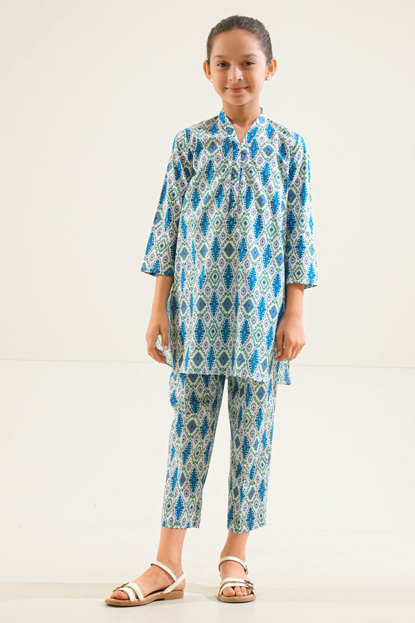 Printed Lawn Stitched 2 Piece (Shirt/Trouser)  For Kids