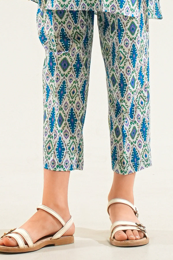 Printed Strip Lawn Pant For Kids