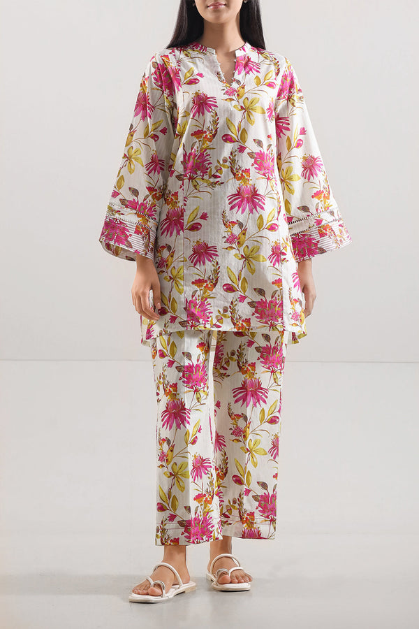 Printed Strip Lawn Stitched 2 Piece (Shirt/Trouser)