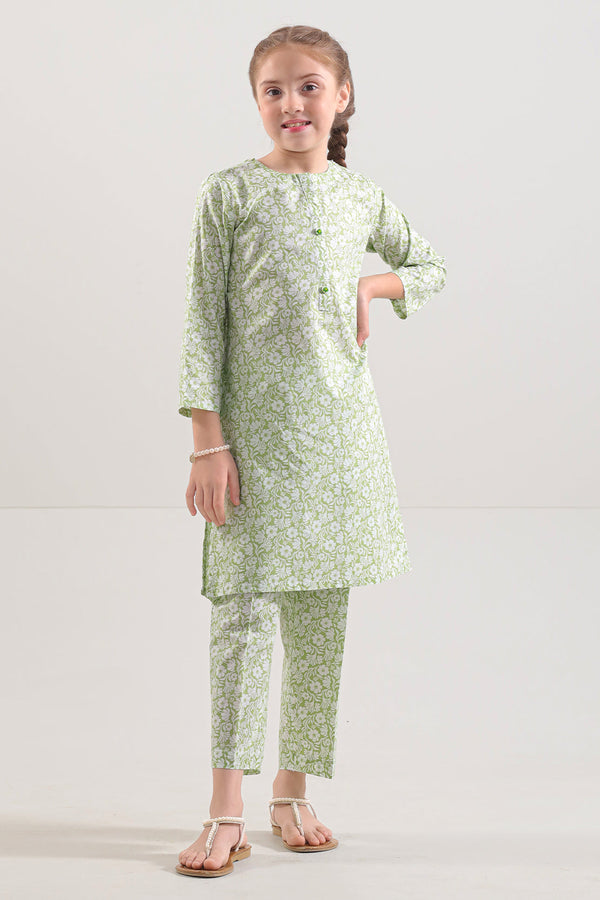 Printed Lawn Stitched 2 Piece (Shirt/Trouser)  For Kids