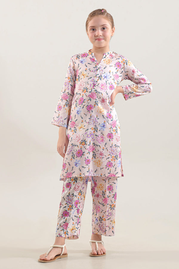 Printed Silk Touch Stitched Shirt/trouser For Kids