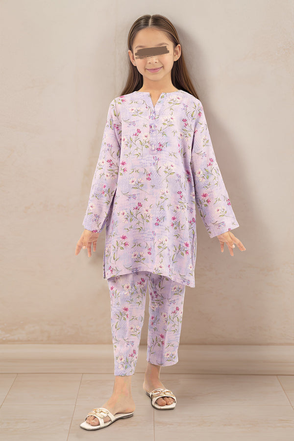 Printed Karandi Stitched Shirt/trouser For Kids
