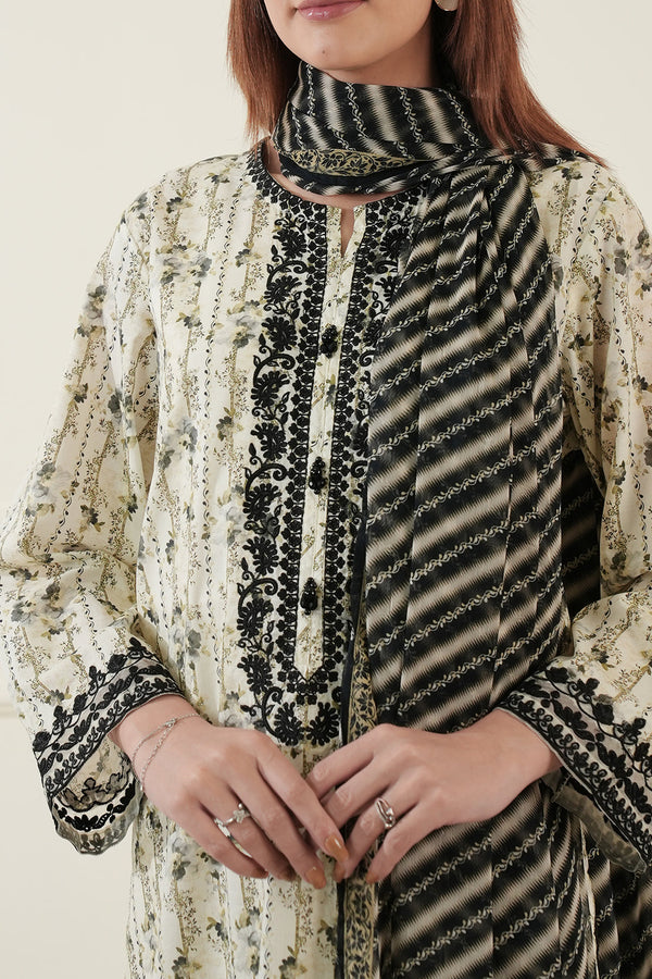 Stitched Embroidered Lawn Shirt