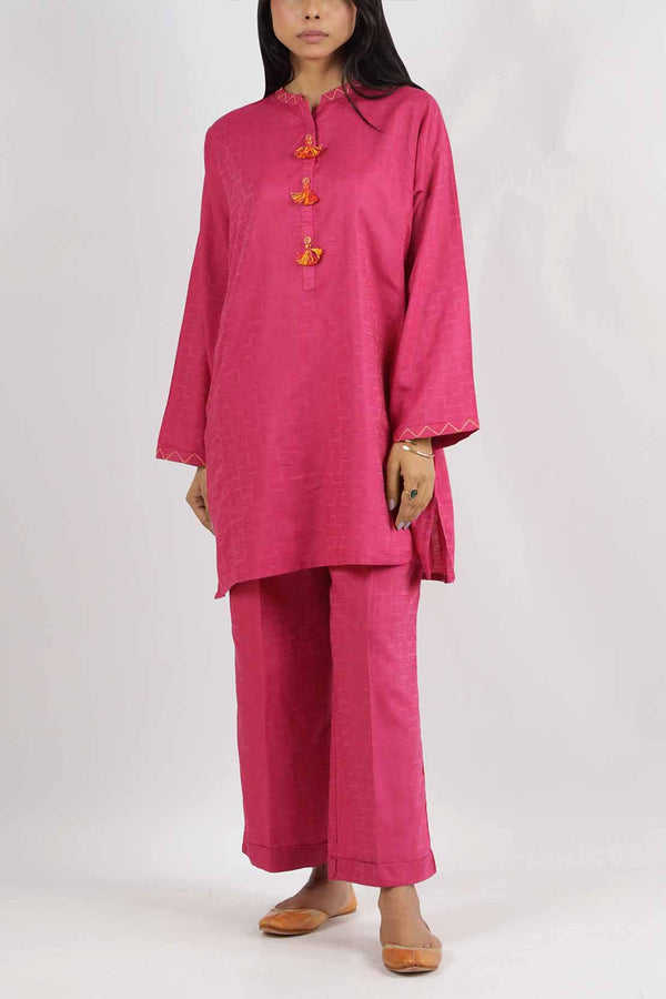 Jacquard Cotton Stitched Shirt