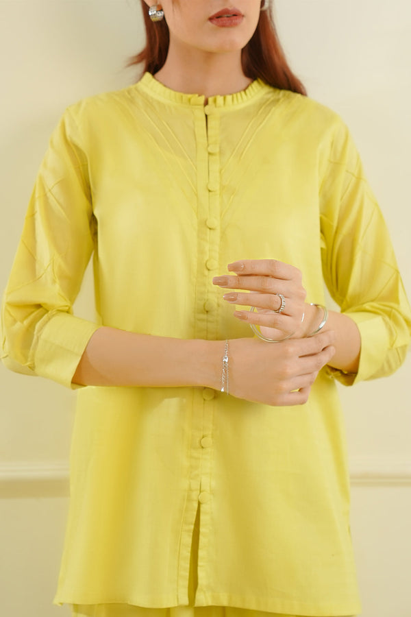 Solid Cotton Dobby Stitched Shirt