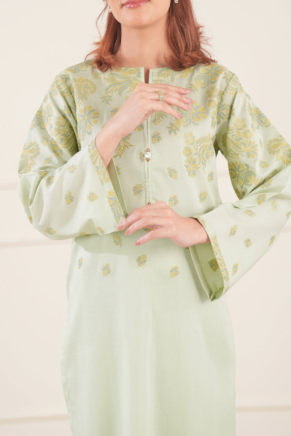 Cotton Jacquard Stitched 2 Piece (Shirt/Trouser)