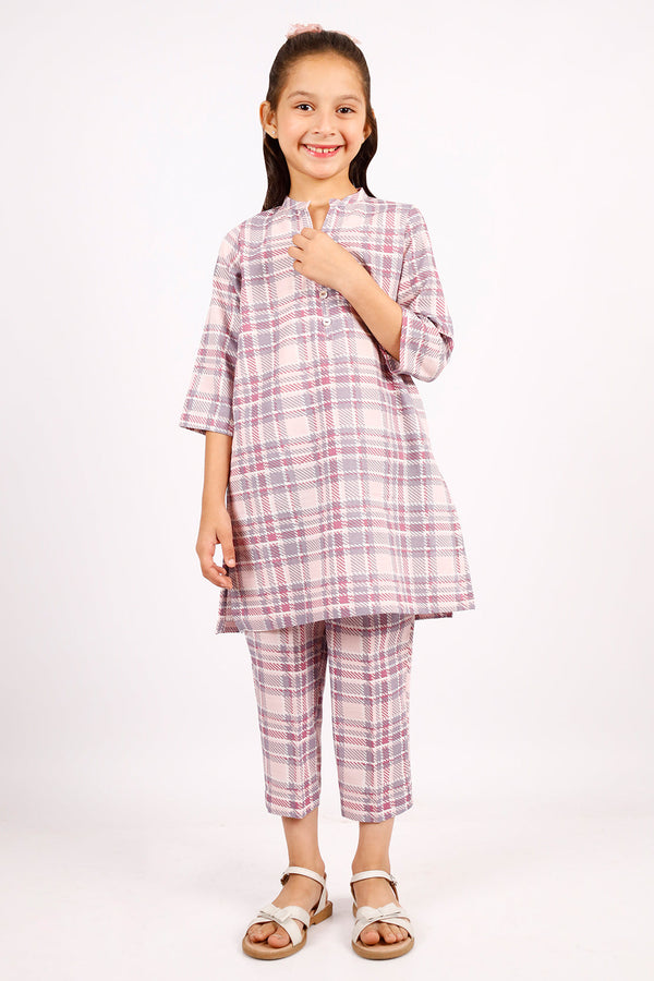 Printed Khaddar Stitched Shirt/Trouser For Kids