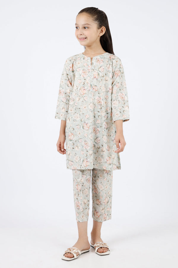 Printed Lawn Stitched 2 Piece (Shirt/Trouser)  For Kids