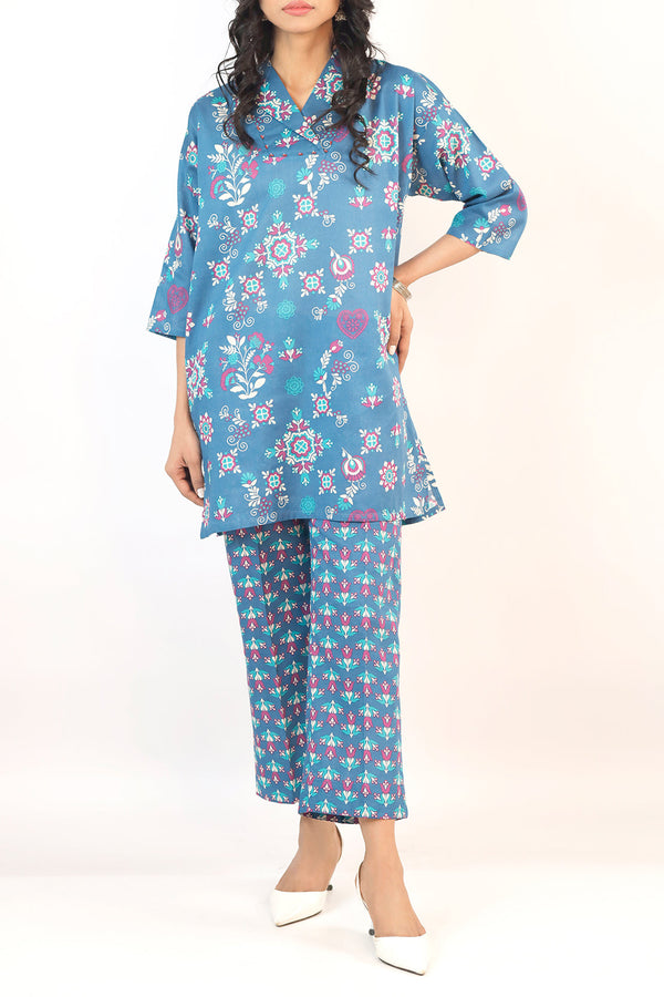 Printed Soft Touch Cotton Stitched 2 Piece (Shirt/Trouser)