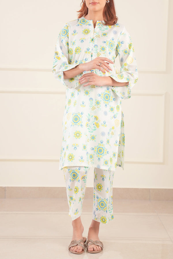 Printed Soft Touch Cotton Stitched 2 Piece (Shirt/Trouser)