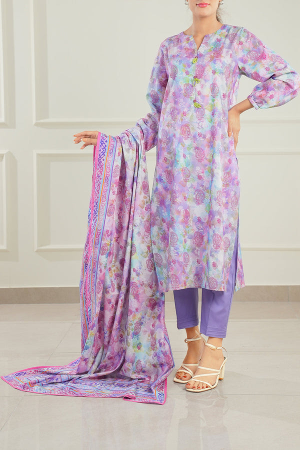 Printed Soft Touch Cotton Stitched 2 Piece (Shirt/Trouser)