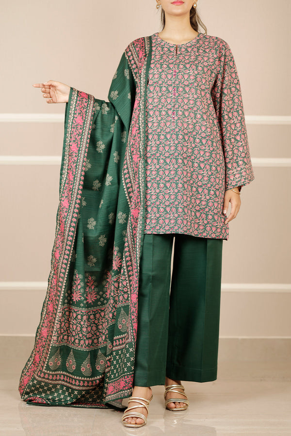 Printed Khaddar Stitched 2 Piece (Shirt/Trouser)