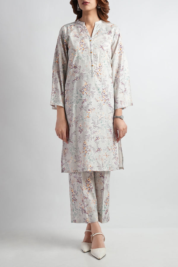 Stitched Cotton Jacquard 2 Piece (Shirt/Trouser)