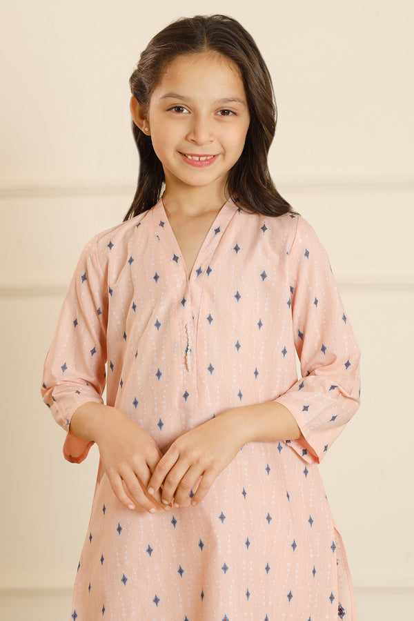 Cotton Jacquard  Stitched Shirt/trouser For Kids