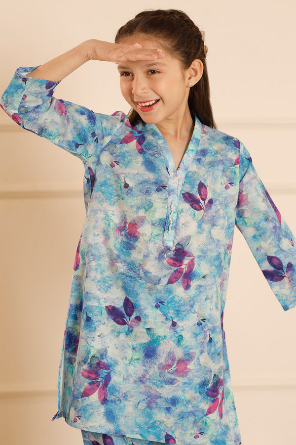 Printed Khaddar Stitched Shirt/trouser For Kids