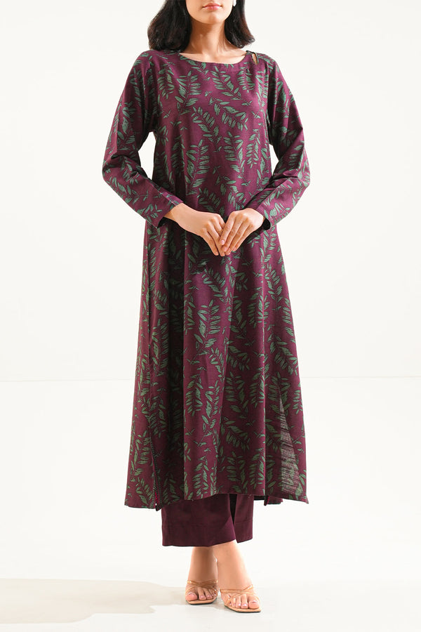 Printed Khaddar Stitched 2 Piece (Shirt/Trouser)