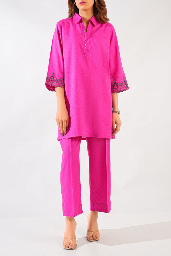 Embroidered Lawn Jacquard Stitched 2 Piece (Shirt/Trouser)